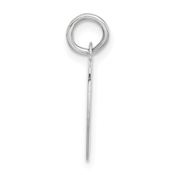 Sterling Silver, Kate Collection, Bubble Block Initial V Pendant - Picture 2 of 5